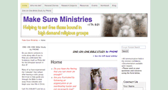 Desktop Screenshot of makesureministries.com
